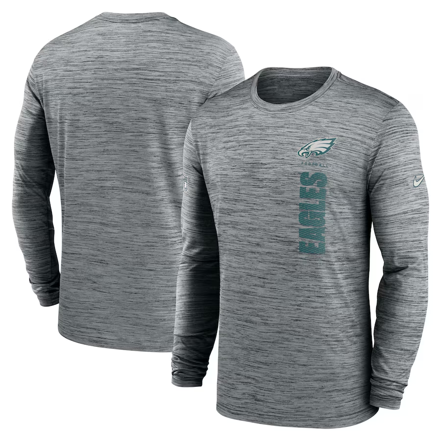 Men Philadelphia Eagles grey 2024 Nike NFL long sleeve t shirts->indianapolis colts->NFL Jersey